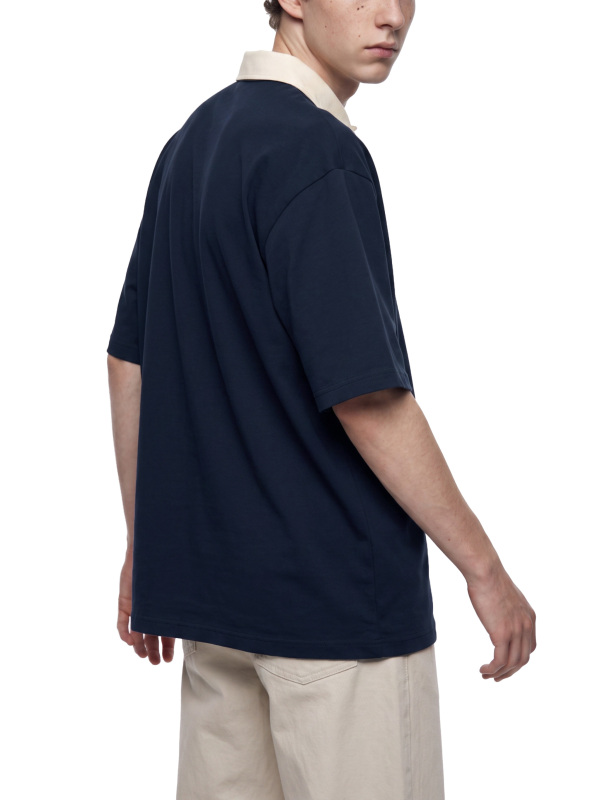 Unisex Color Block Polo Shirt