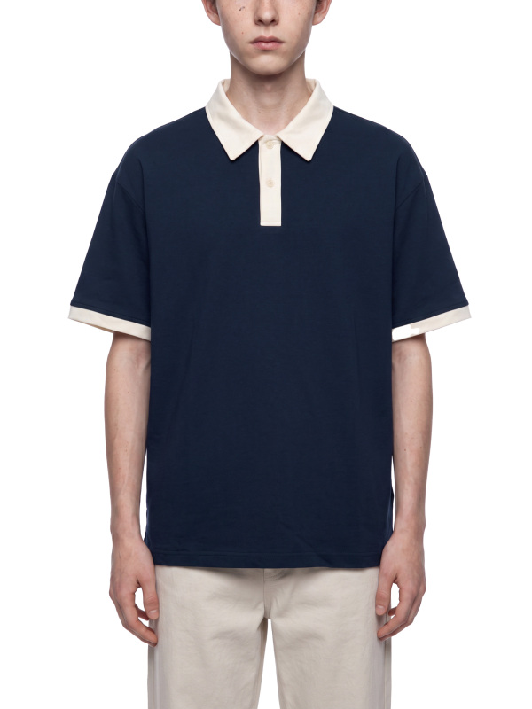 Unisex Color Block Polo Shirt