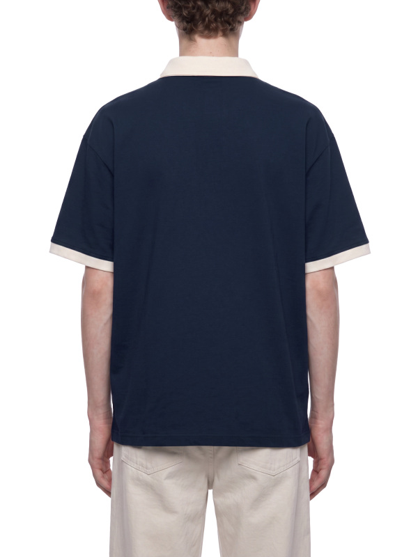 Unisex Color Block Polo Shirt