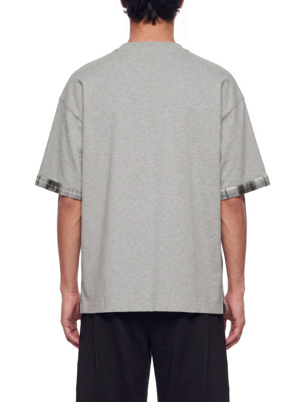 Unisex Plaid Paneled T-Shirt