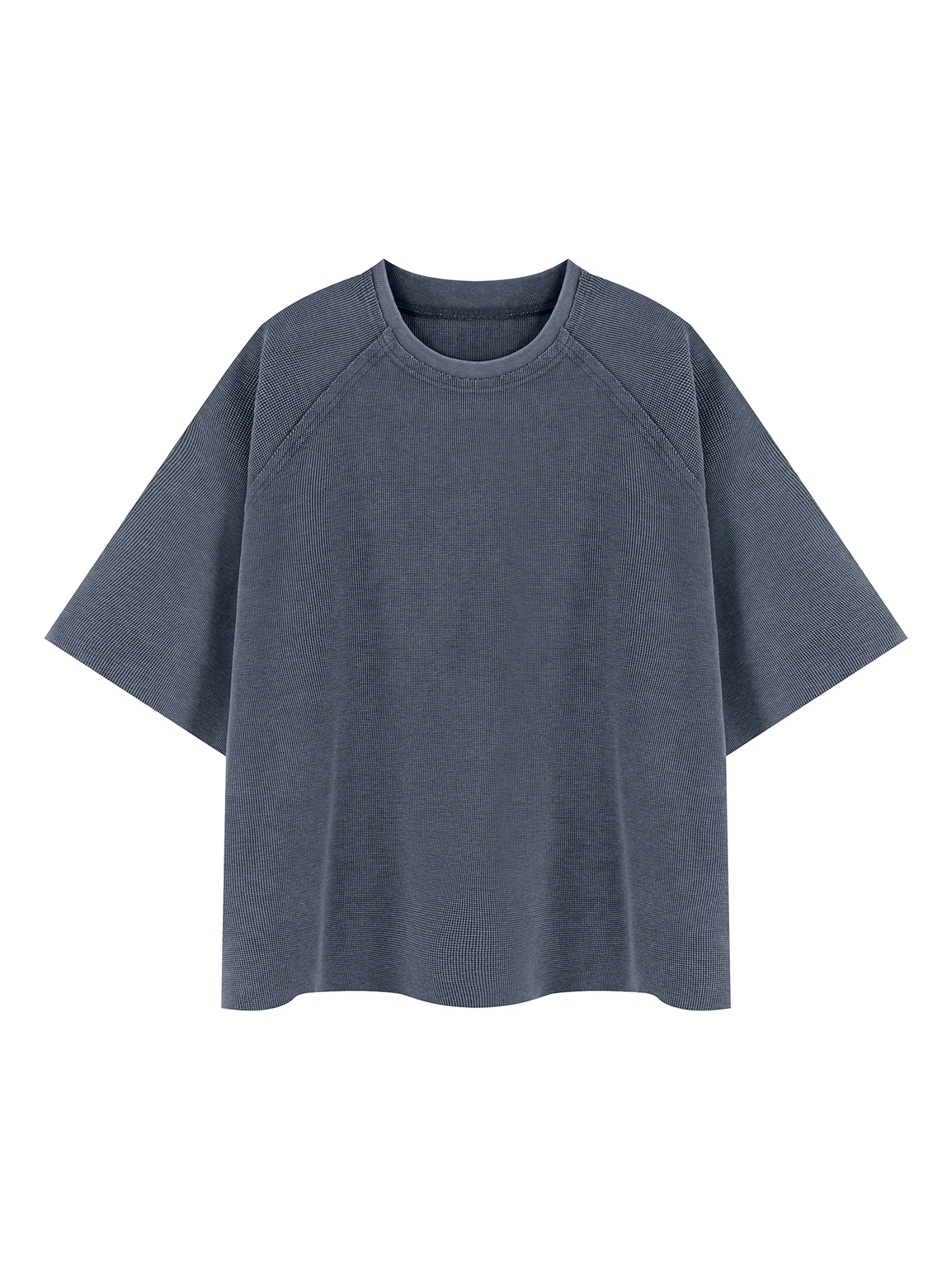 Unisex Mineral Wash Boxy Waffle T-Shirt - Main Image