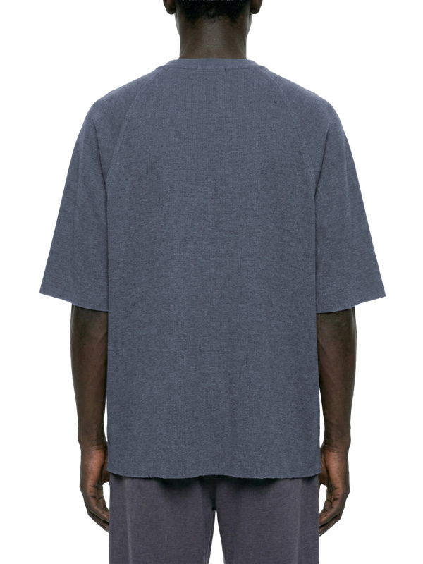 Unisex Mineral Wash Boxy Waffle T-Shirt