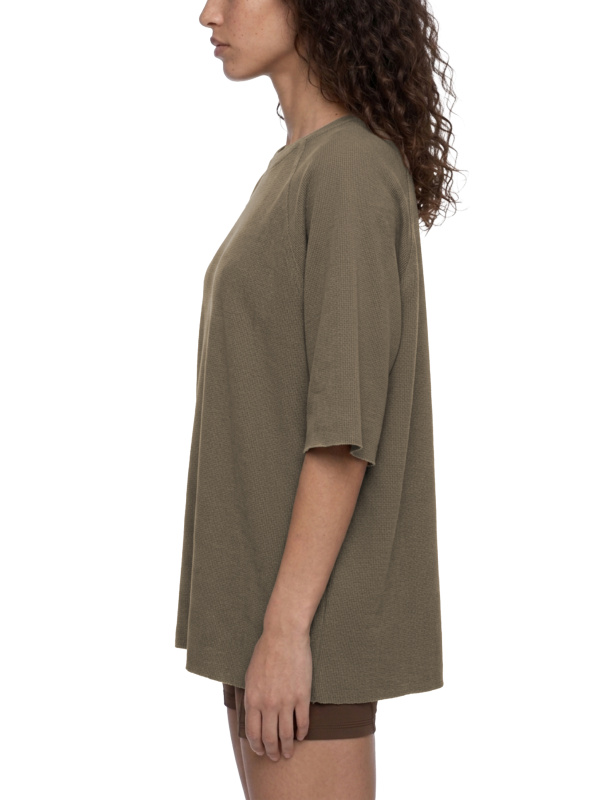 Unisex Mineral Wash Boxy Waffle T-Shirt
