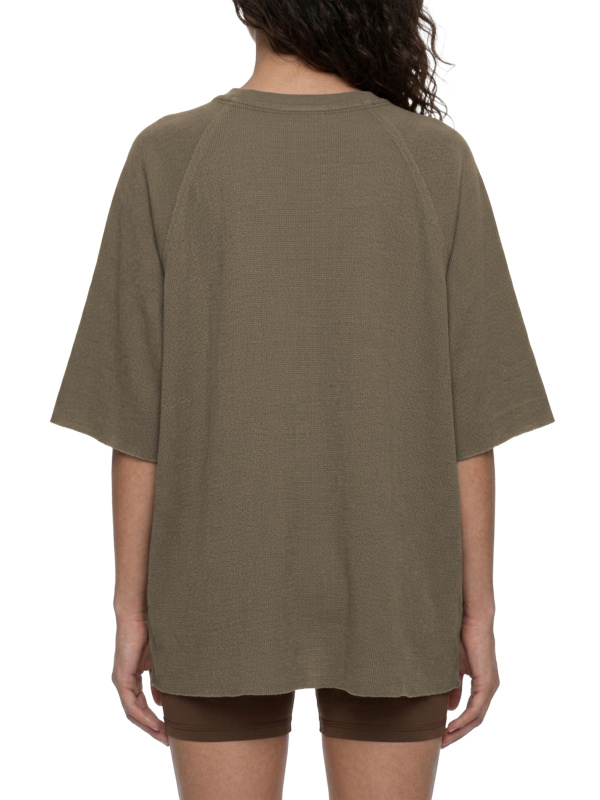 Unisex Mineral Wash Boxy Waffle T-Shirt