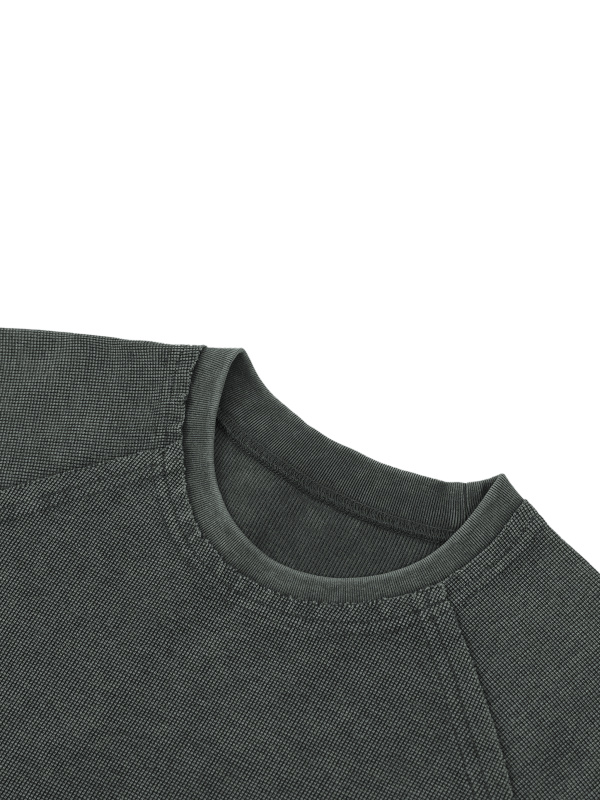Unisex Mineral Wash Boxy Waffle T-Shirt