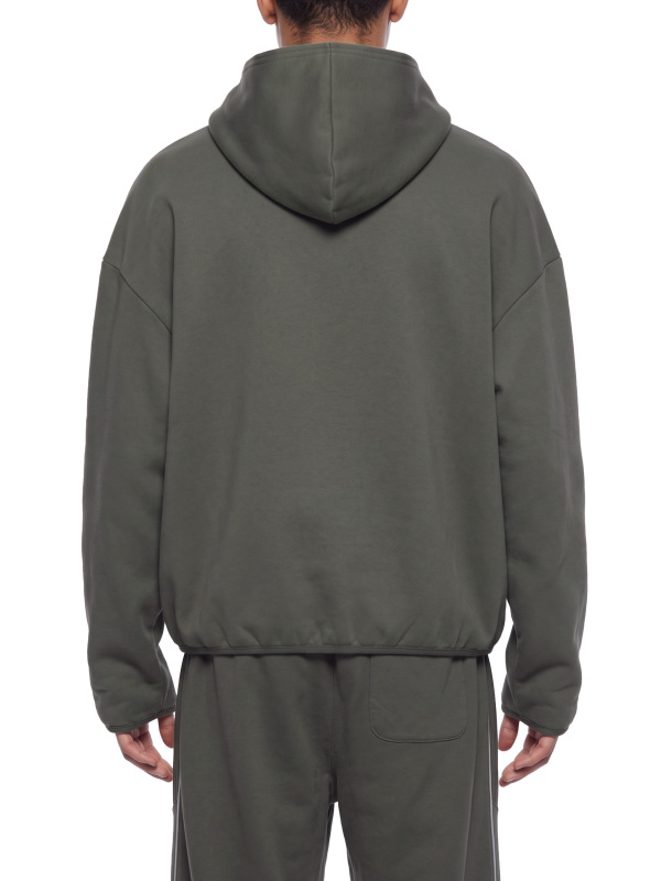 Unisex Boxy Piping Fleece Hoodie