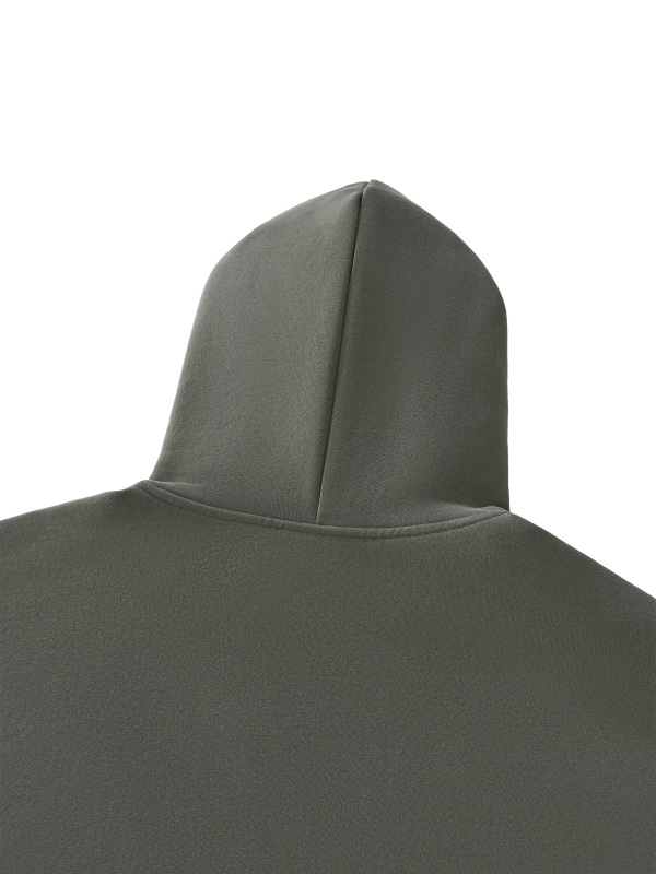 Unisex Boxy Piping Fleece Hoodie