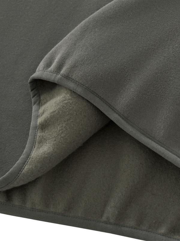 Unisex Boxy Piping Fleece Hoodie
