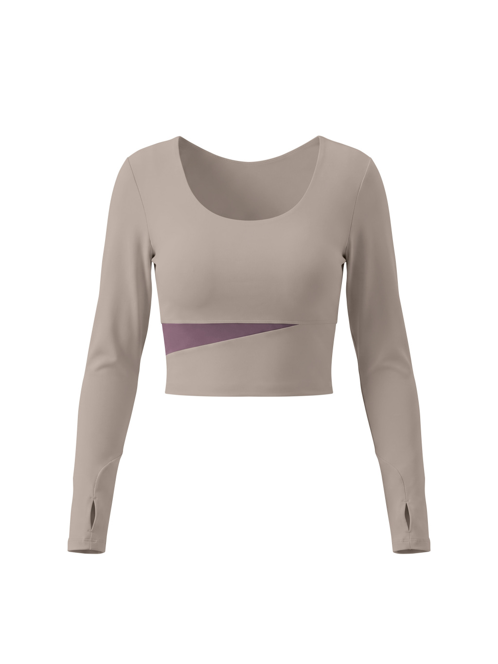 Women's Panelled Long Sleeve Yoga T-Shirt - Main Image