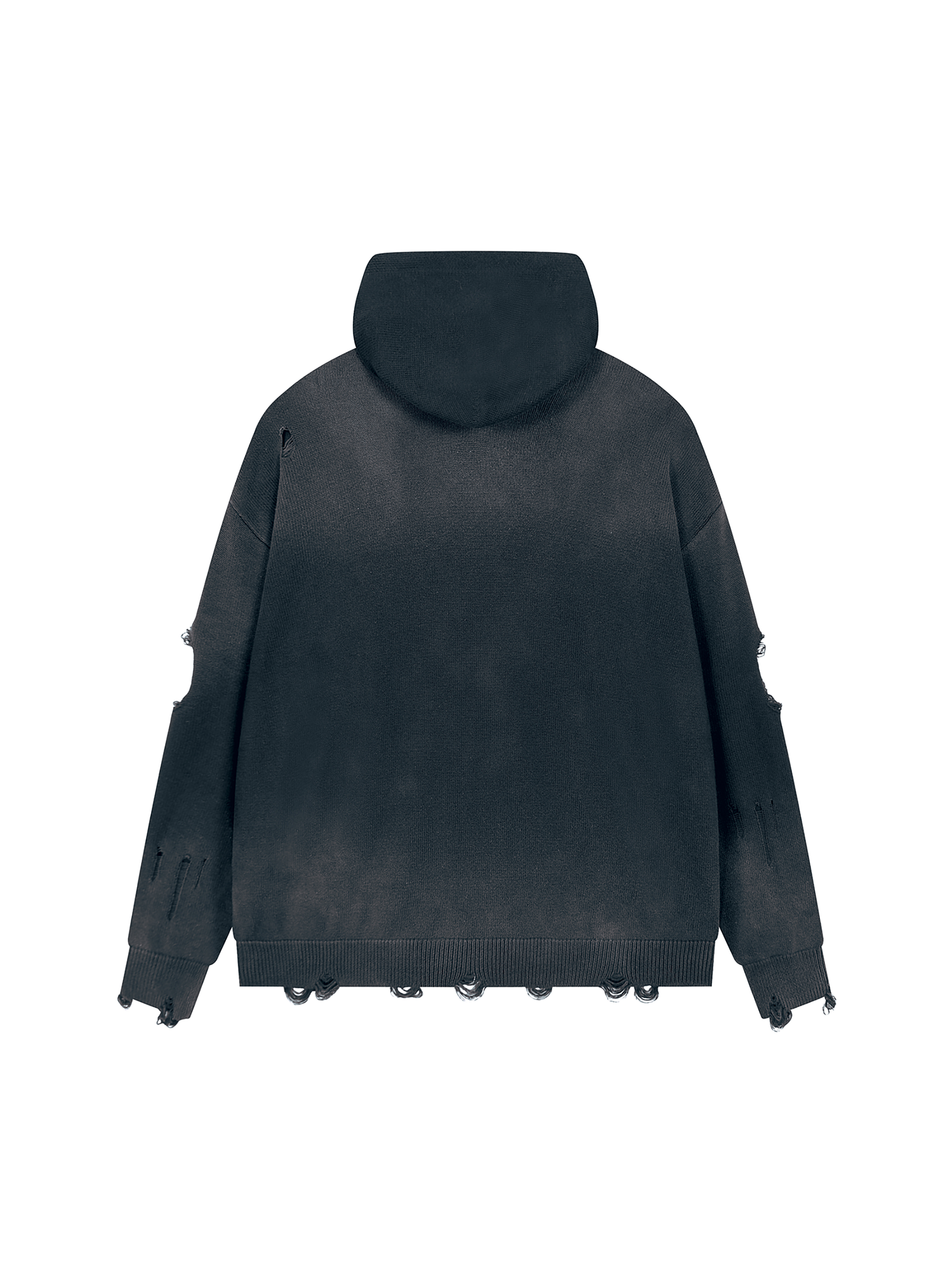 Unisex Distressed Full Zip Sweater #UT0286 | TAPSTITCH