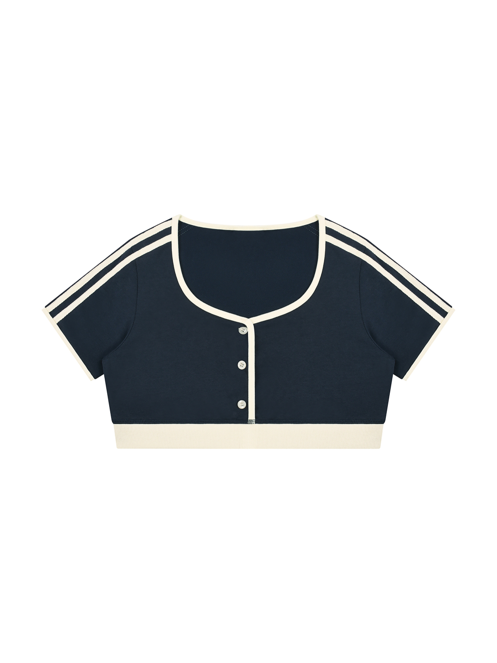 Women’s Color Block Crop T-Shirt - Main Image