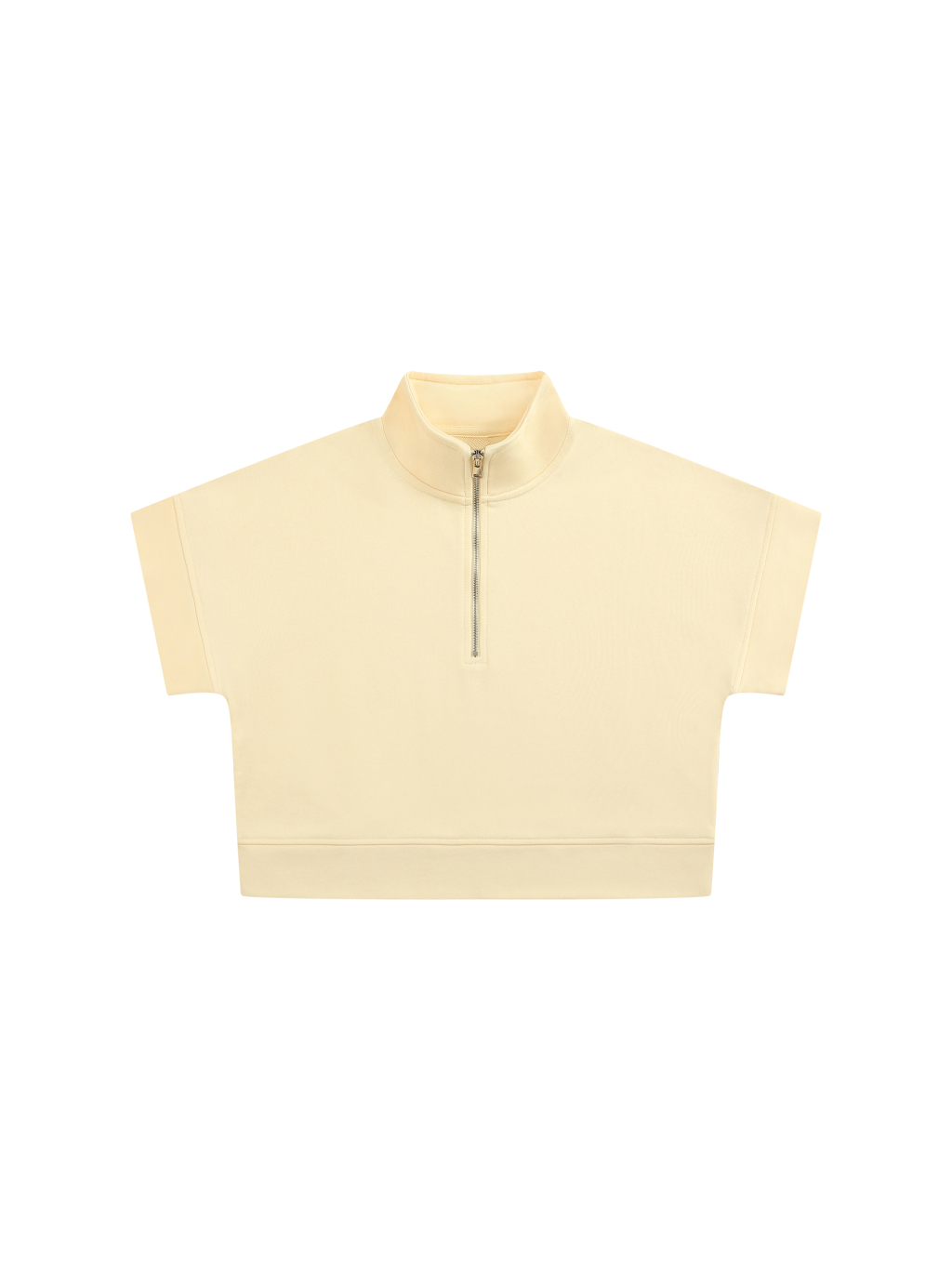 Women's Quarter Zip Crop Sweatshirt - Main Image