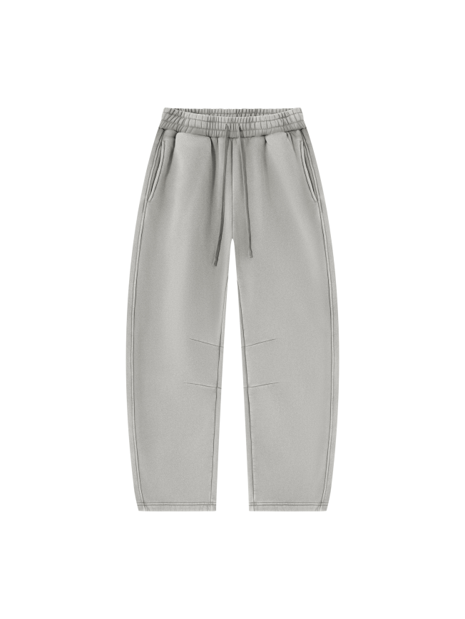 Unisex Vintage Wash Barrel Leg Fleece Sweatpants