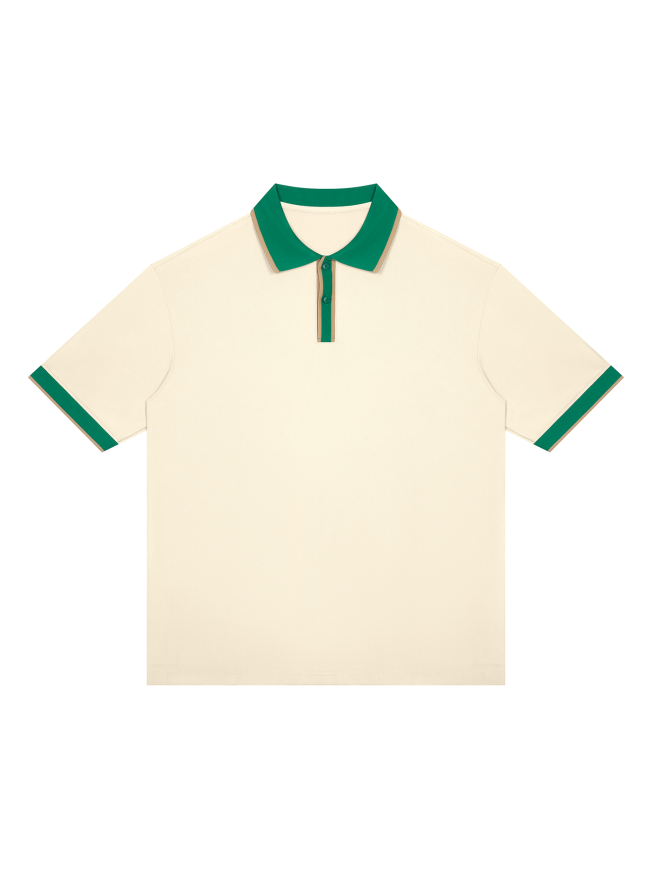 Unisex Color Block Polo Shirt