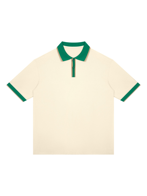 Unisex Color Block Polo Shirt