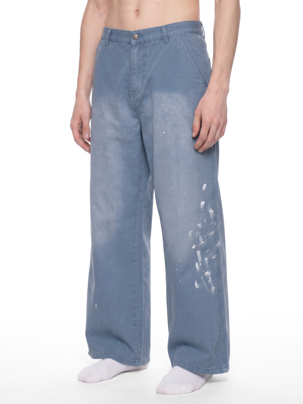 Men's Vintage Wash Splatter Denim Jeans