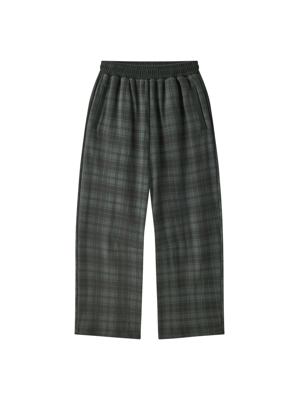 Unisex Plaid Straight Leg Pants - Main Image