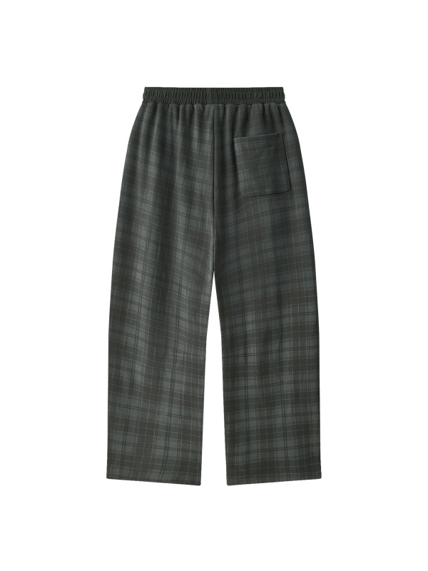Unisex Plaid Straight Leg Pants