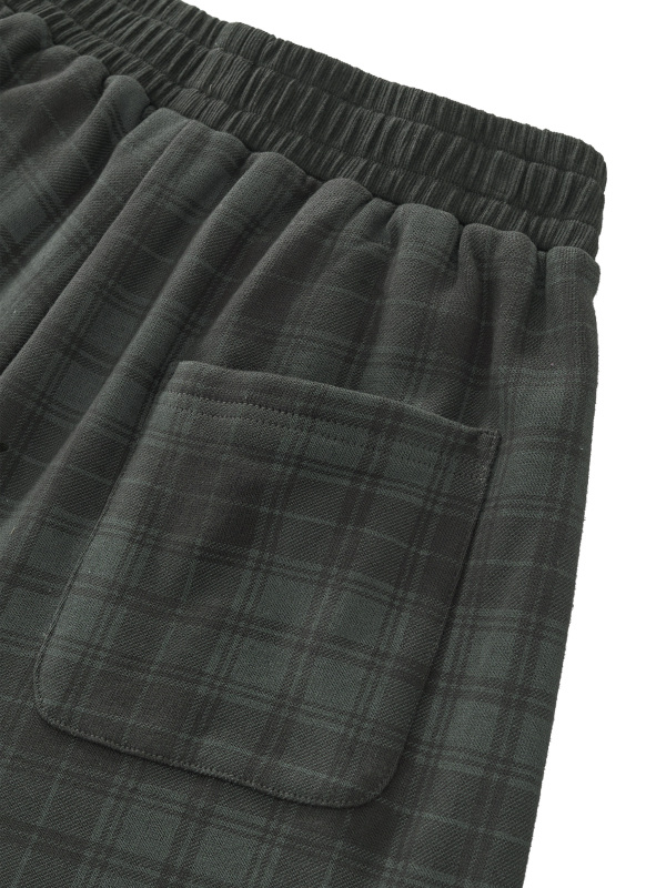 Unisex Plaid Straight Leg Pants