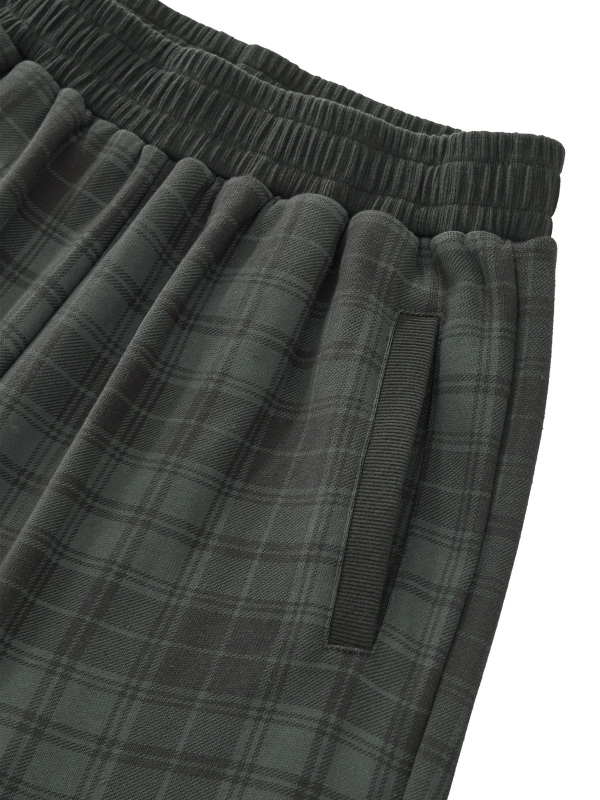 Unisex Plaid Straight Leg Pants