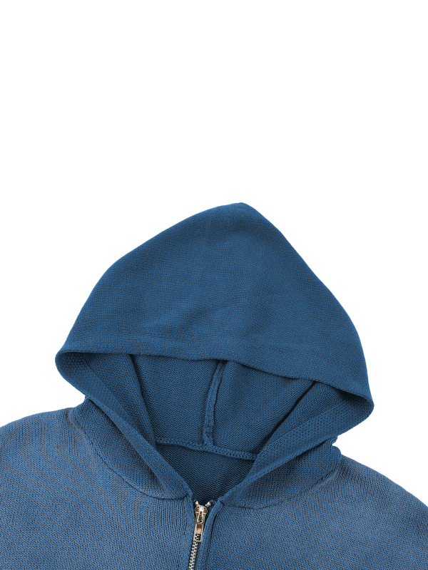 Unisex Distressed Full Zip Sweater