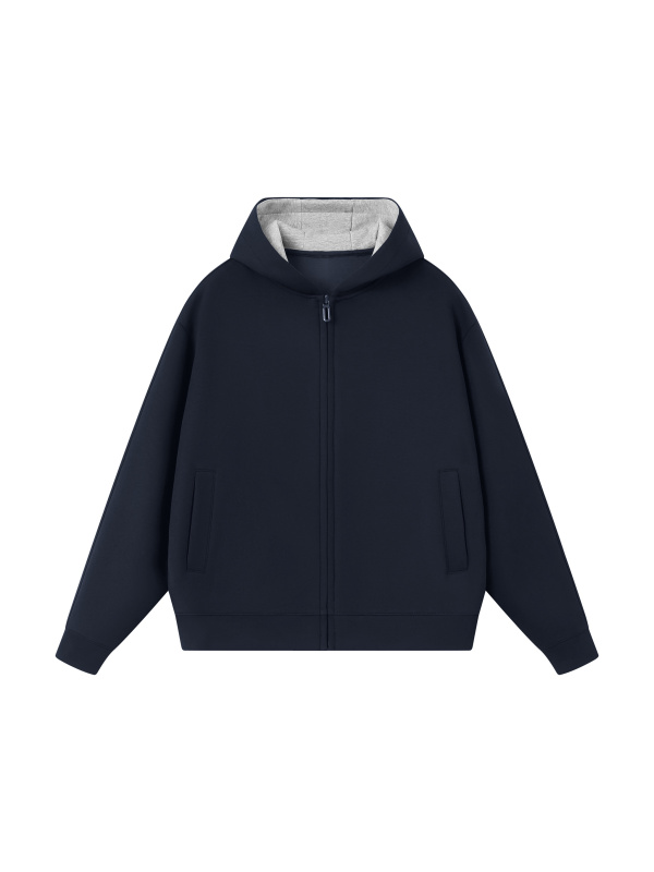 Unisex Drop Shoulder Full Zip Hoodie