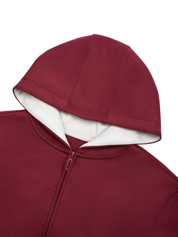 Unisex Drop Shoulder Full Zip Hoodie