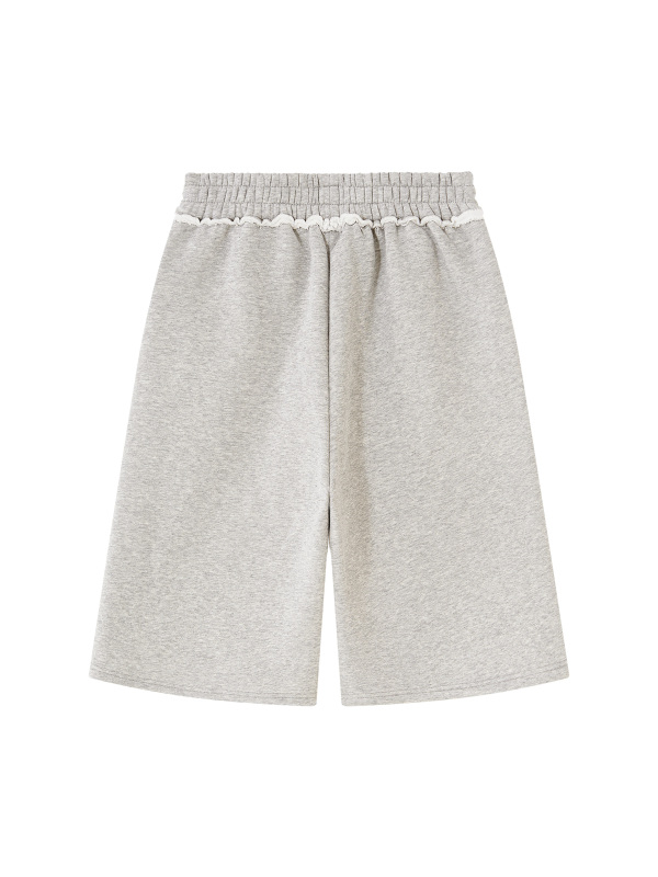 Unisex Raw Edge Fleece Shorts