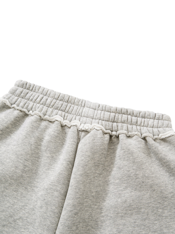 Unisex Raw Edge Fleece Shorts