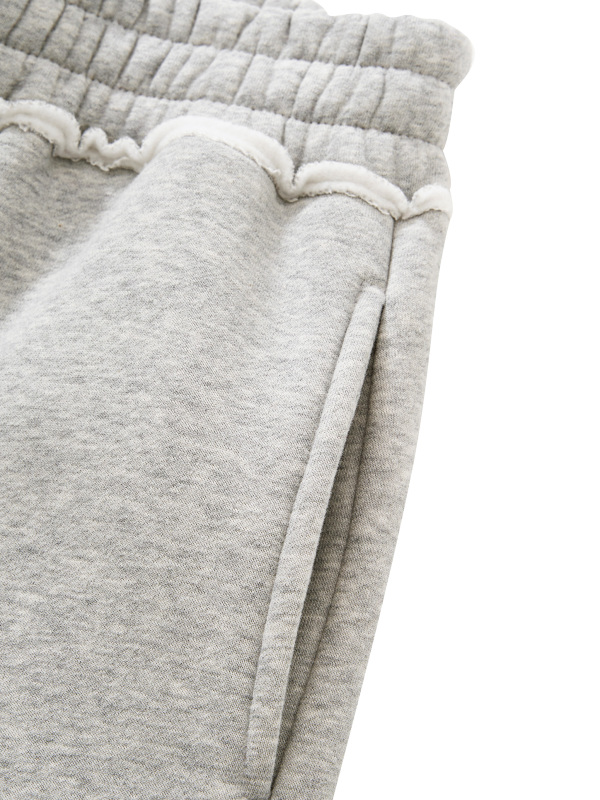 Unisex Raw Edge Fleece Shorts