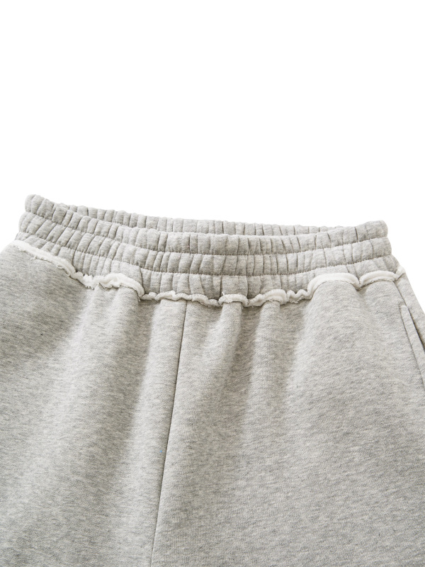 Unisex Raw Edge Fleece Shorts