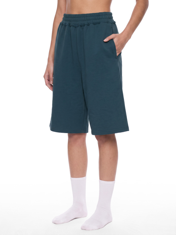 Unisex Raw Edge Fleece Shorts