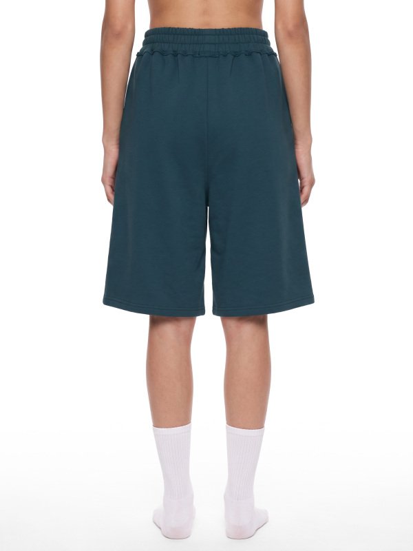 Unisex Raw Edge Fleece Shorts