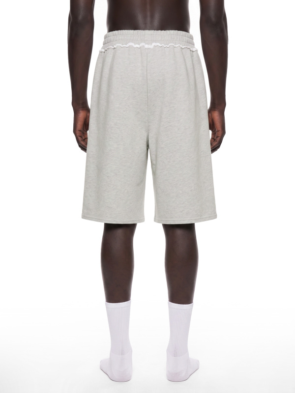 Unisex Raw Edge Fleece Shorts