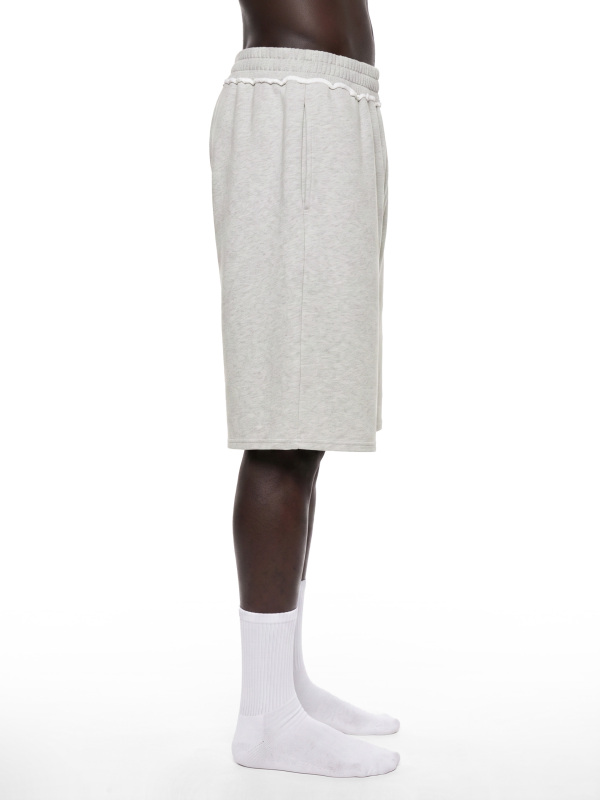 Unisex Raw Edge Fleece Shorts