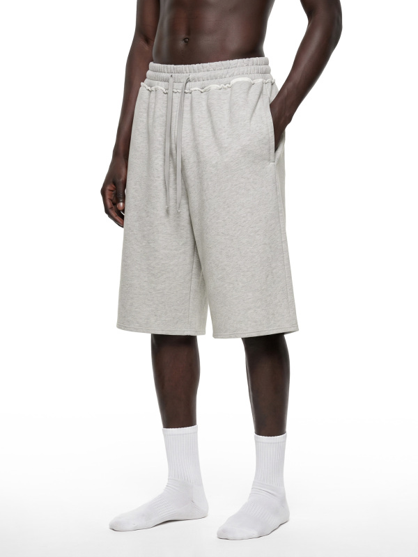 Unisex Raw Edge Fleece Shorts
