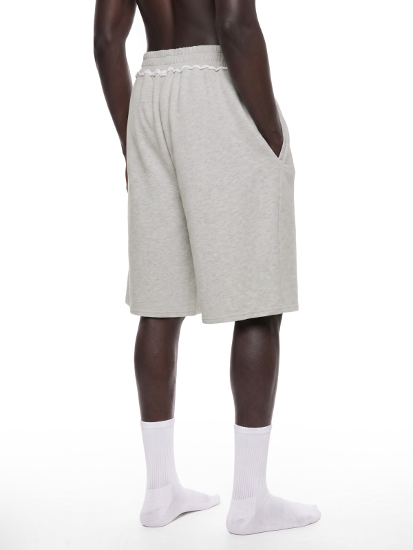 Unisex Raw Edge Fleece Shorts