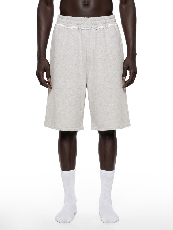 Unisex Raw Edge Fleece Shorts