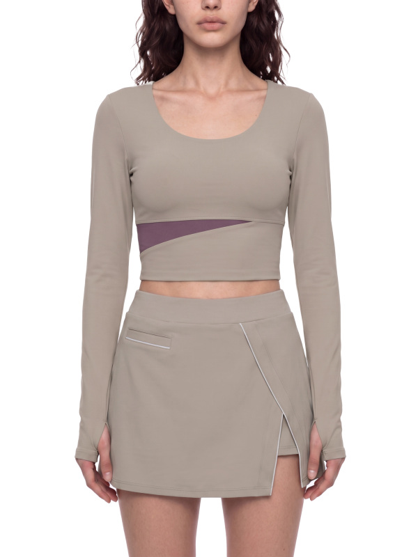 Women's Panelled Long Sleeve Yoga T-Shirt