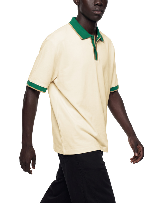 Unisex Color Block Polo Shirt
