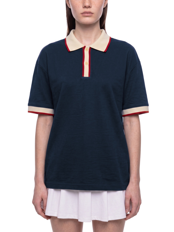 Unisex Color Block Polo Shirt