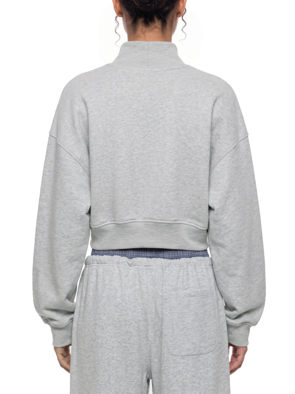 Women's Crop Mock Neck Sweatshirt