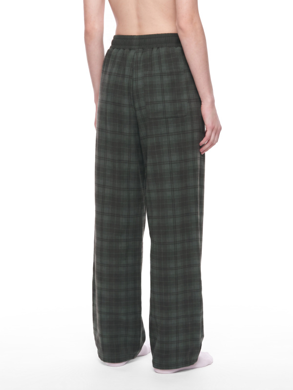 Unisex Plaid Straight Leg Pants