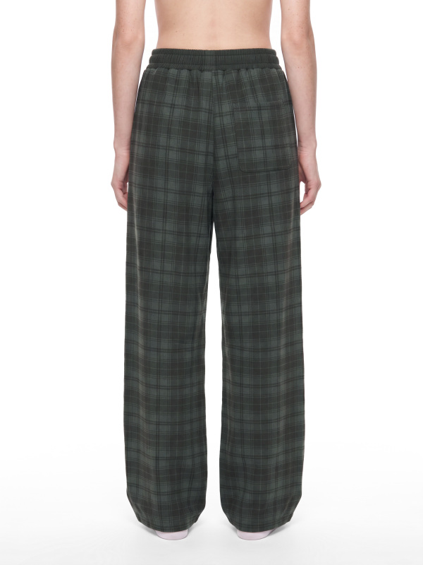 Unisex Plaid Straight Leg Pants