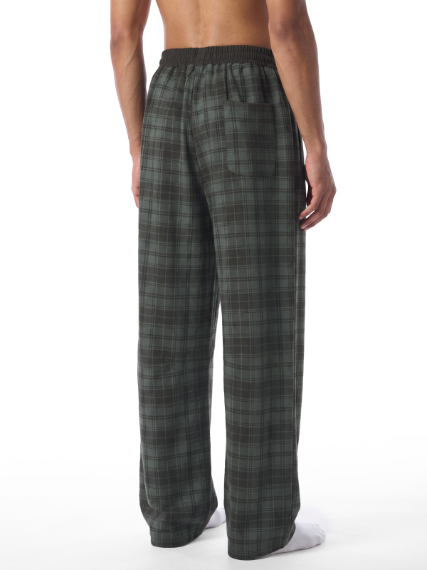 Unisex Plaid Straight Leg Pants