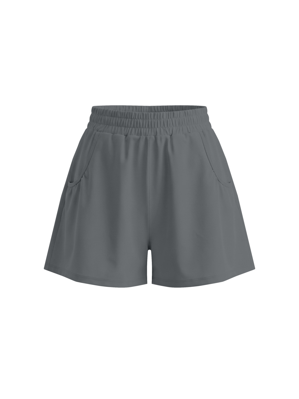 Women's Ruched Yoga Shorts - Main Image