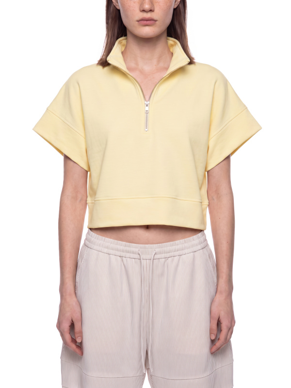 Women's Quarter Zip Crop Sweatshirt