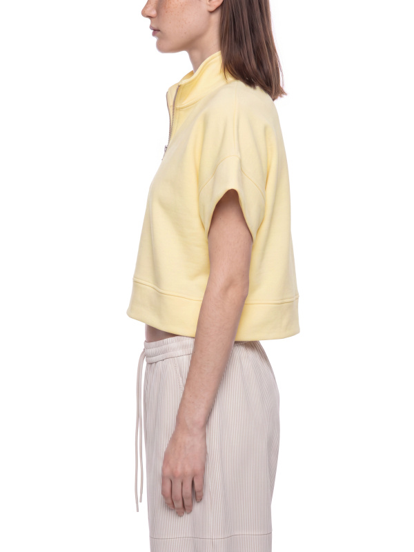 Women's Quarter Zip Crop Sweatshirt