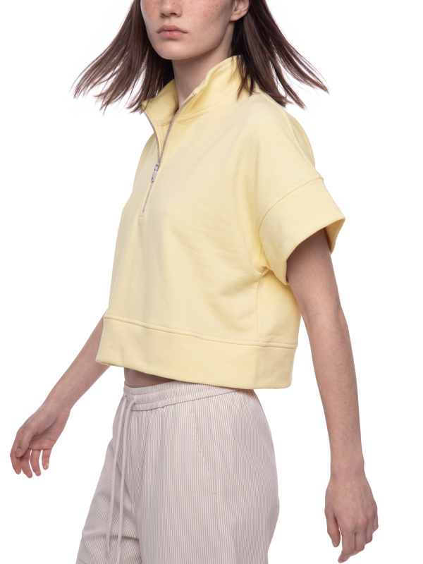 Women's Quarter Zip Crop Sweatshirt