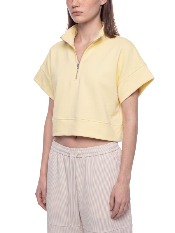 Women's Quarter Zip Crop Sweatshirt